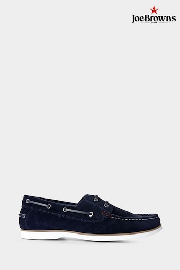 Joe Browns Blue Premium Suede Boat Worker Shoes (E00154) | £65