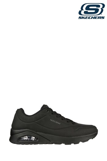 Skechers Black Wide Fit Uno Stand on Air Trainers (E00196) | £79