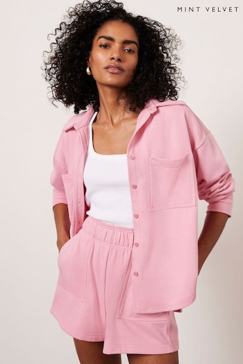 Mint Velvet Pink Jersey Sweat Shirt (E00215) | £79