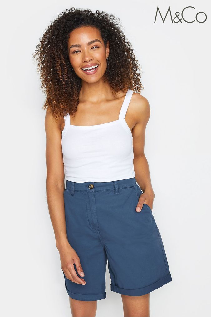 Buy Women s Chino High Waisted Shorts Online Next UK