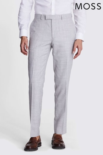 MOSS Slim Fit Grey Trousers (E00320) | £100