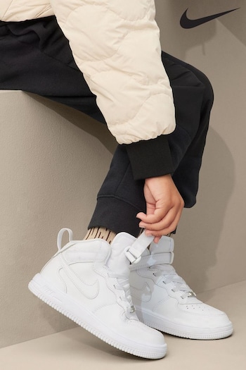 Nike with White Junior Air Force 1 Mid EasyOn Trainers (E00361) | £60