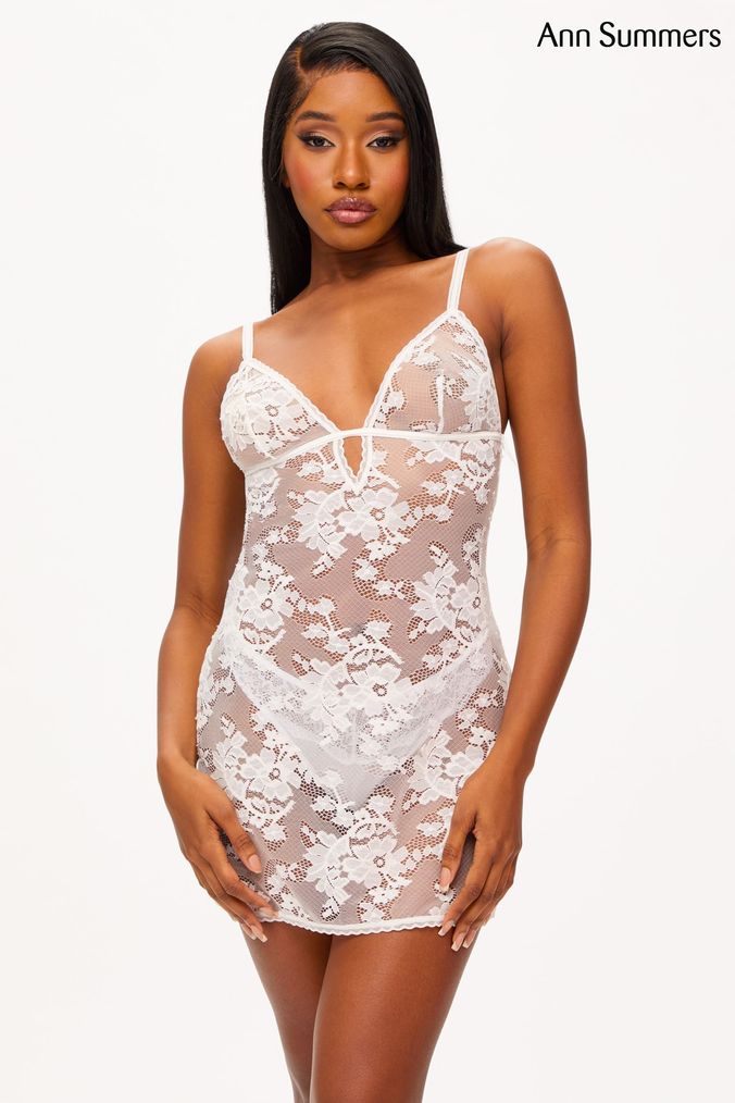 Buy Women s White Lace Nightwear Online Next UK