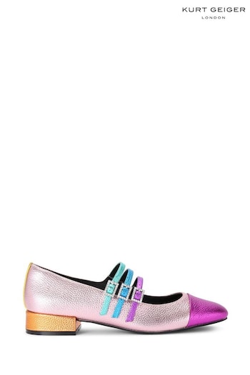 Kurt Geiger London Pink Pierra Low Mary Jane Series Shoes (E00567) | £169