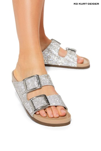 KG Kurt Geiger Silver Ramona Bling Nice Sandals (E00722) | £69