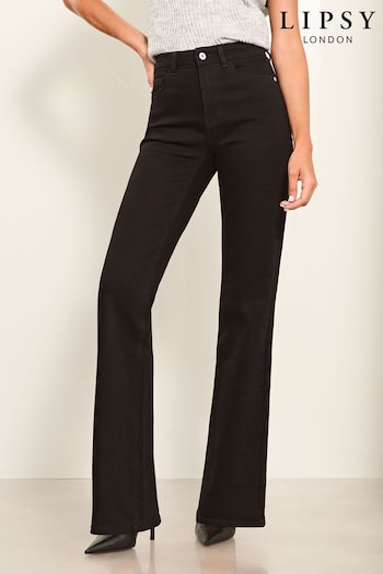 Lipsy Black High Waist Slim Flare Jeans (E00775) | £49