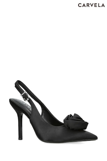 Carvela Corsage Sling Court 100 Black Shoes (E00922) | £139