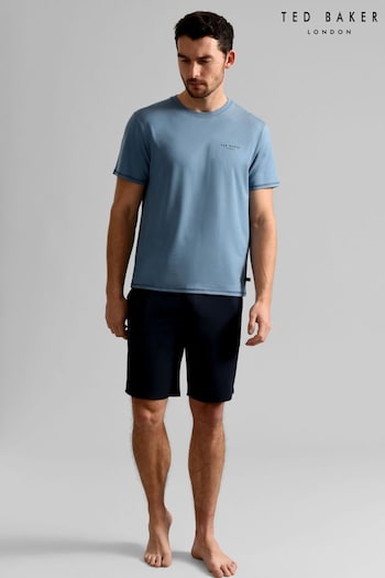 Ted Baker Blue T-Shirt and Shorts Set (E00933) | £50