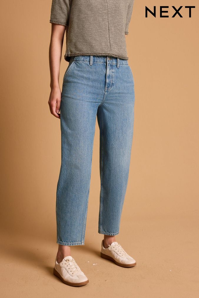 Women s High Rise Cropped Jeans Next Official Site