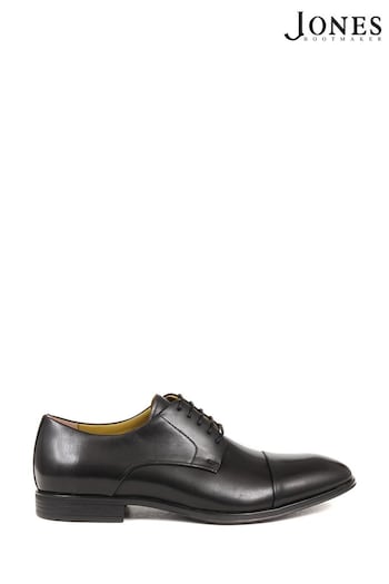 Jones Bootmaker Maidenhead Leather Derby Black bask Shoes (E00964) | £120