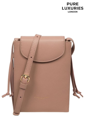 Pure Luxuries London Kiana Nappa Leather Cross-Body Phone Bag (E01047) | £35