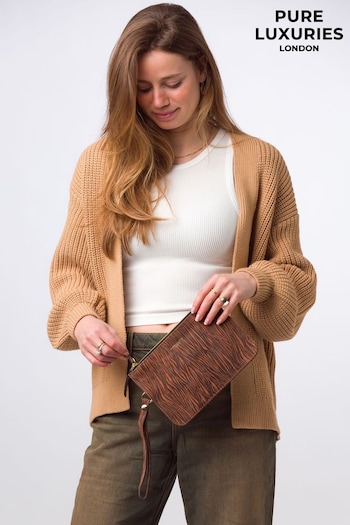Pure Luxuries London Addison Nappa Leather Clutch Bag (E01068) | £39