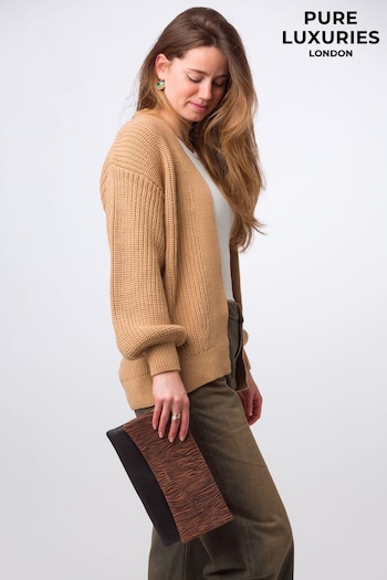Pure Luxuries London Amelia Nappa Leather Clutch Bag (E01092) | £39