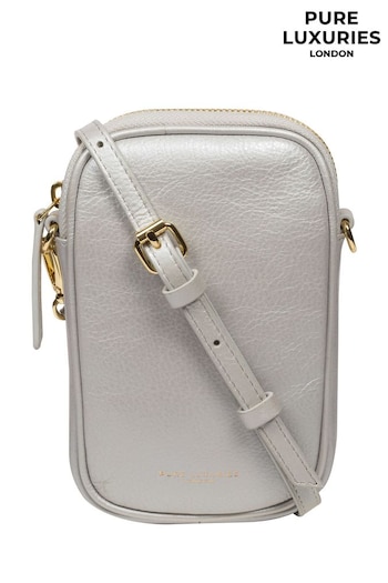 Pure Luxuries London Alaina Nappa Leather Cross-Body Phone Bag (E01112) | £36