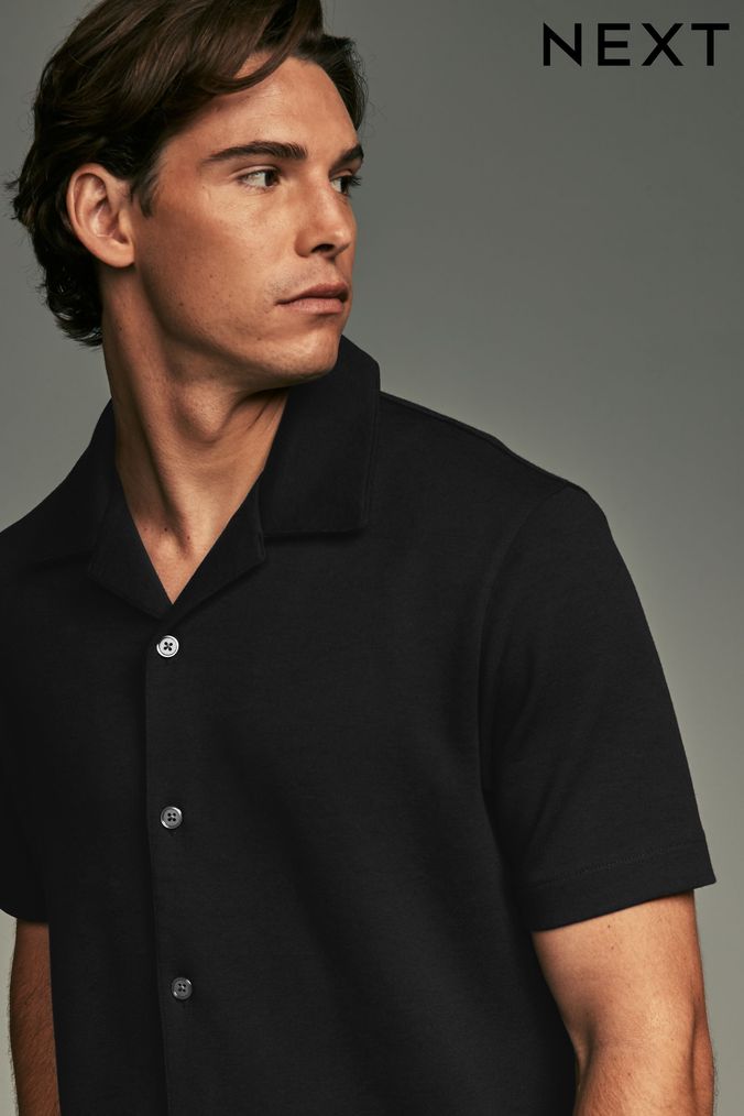 Casual black button up shirt top