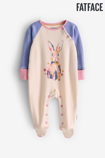 FatFace White Bunny Graphic Sleepsuit (E01161) | £18