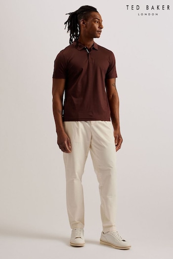 Ted Baker Brown Slim Zeiter Soft Touch Polo Shirt (E01168) | £65