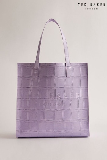 Ted Baker Large Purple Croccon Croc Effect Icon Bag (E01184) | £50