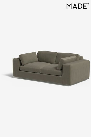 MADE.COM Cotton Weave Dark Olive Alec 2 Seater Sofa (E01291) | £1,275