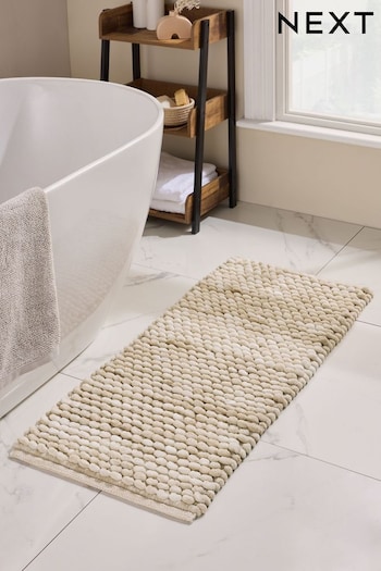 Natural Giant Runner Bath Bobble Mat (E01411) | £20