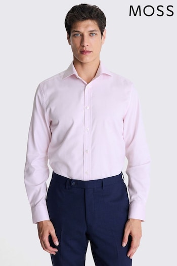 MOSS Tailored Fit Pink Dobby Shirt (E01549) | £50