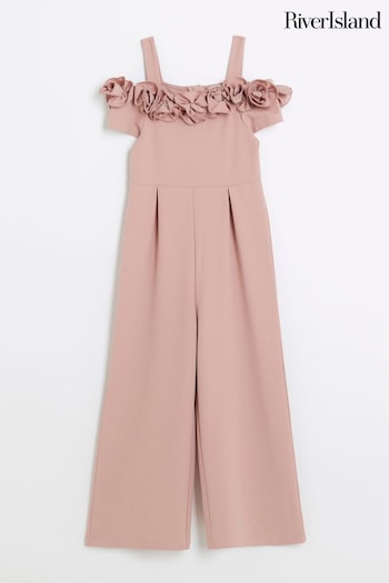 River Island Pink Girls Corsage Jumpsuit (E01676) | £35