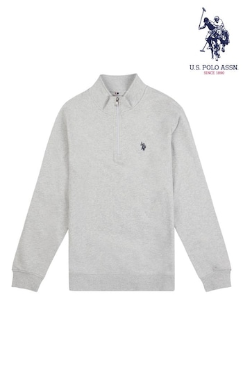 U.S. Lacoste Polo Assn. Mens Classic Fit 1/4 Zip Sweatshirt (E01844) | £65