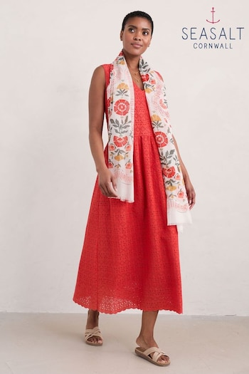 Seasalt Cornwall Red New Everyday Scarf (E01934) | £30