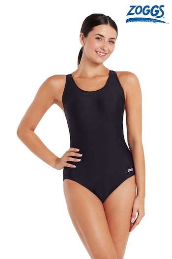 Zoggs Cottesloe Flyback Ecolast Black Swimsuit One piece (E02060) | £26