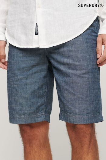 Superdry Blue Vintage International Shorts (E02114) | £45