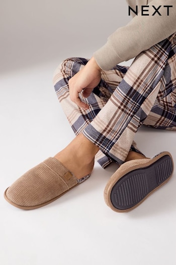 Tan Brown Mule Slippers (E02247) | £16