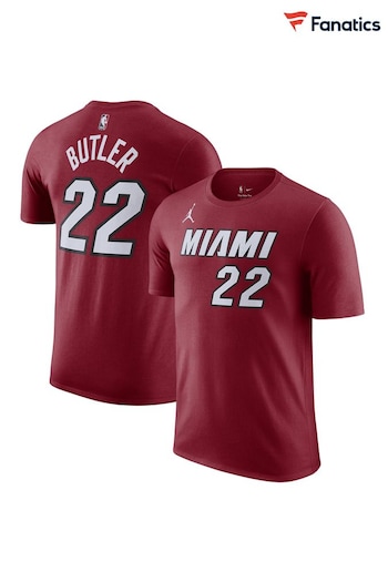 Fanatics Red Miami Heat Jordan Name And Number T-Shirt In Jimmy Butler (E02354) | £33