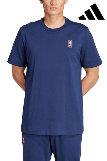 adidas Blue Juventus Cultural Stories T-Shirt (E02355) | £40