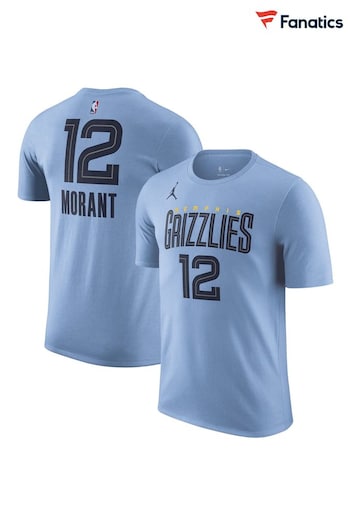 Fanatics Blue Memphis Grizzlies Statement Name And Number T-Shirt (E02370) | £33