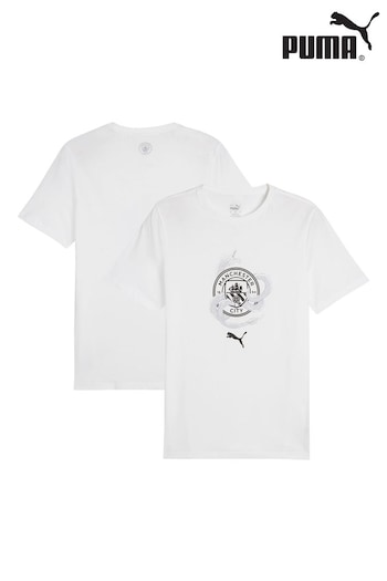 Puma White Manchester City Year of the Dragon T-Shirt (E02398) | £35