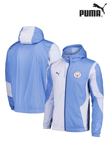 Puma Neon Blue Manchester City Pre Match Woven Jacket (E02415) | £50