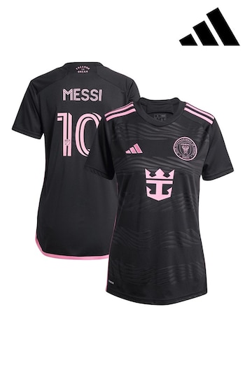adidas Black Inter Miami CF Away 2024 Messi long-sleeveds Jersey (E02471) | £90
