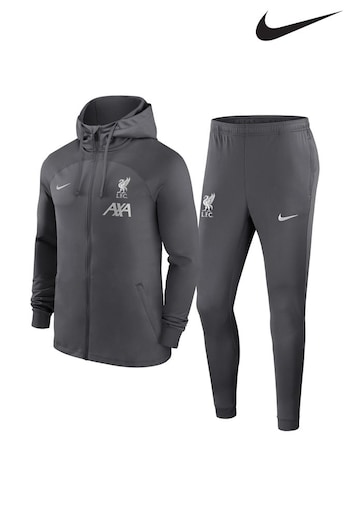 Nike gold Grey Dri-FIT Liverpool Strike Hooded Tracksuit (E02477) | £125