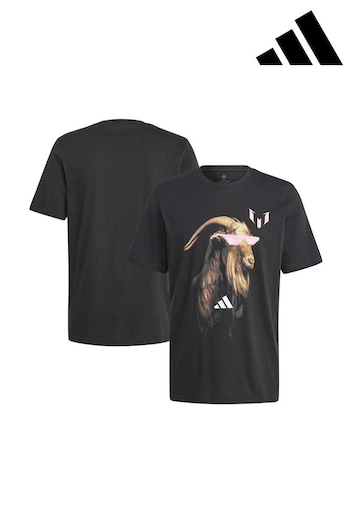 adidas Black Inter Miami CF Messi Goat T-Shirt (E02488) | £35