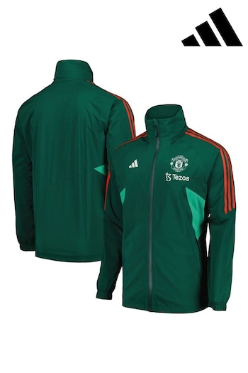 adidas Green Manchester United Training Rain Jacket (E02500) | £150