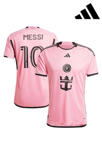 adidas Pink Inter Miami CF Neck Authentic 2024 Messi Jersey (E02502) | £120