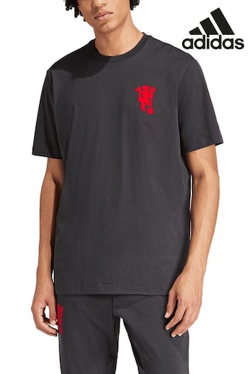 adidas Black Manchester United Cultural Stories T-Shirt (E02519) | £40