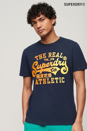 Superdry Blue Reworked Classic Graphic T-Shirt (E02531) | £30