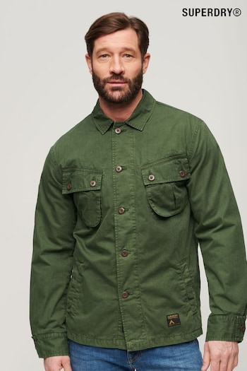 Superdry Green Military Overshirt Jacket (E02545) | £85