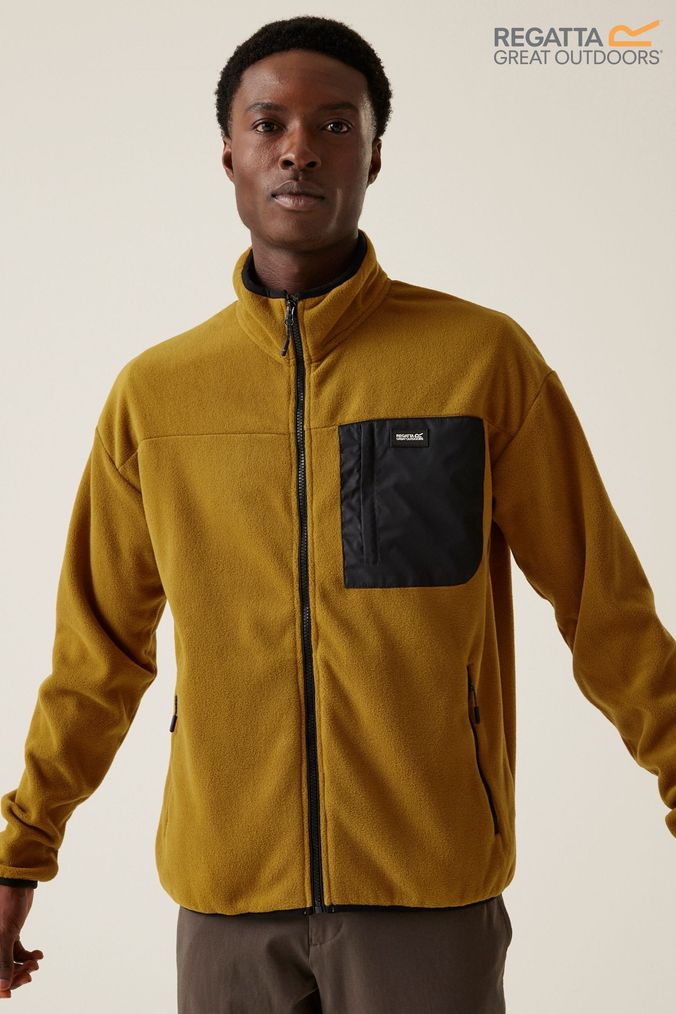 Mens yellow fleece jacket cheap