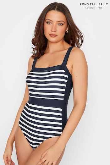 Long Tall Sally Blue Colourblock Swimsuit (E02684) | £39