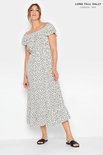 Long Tall Sally Cream Printed Maxi Dress (E02704) | £39