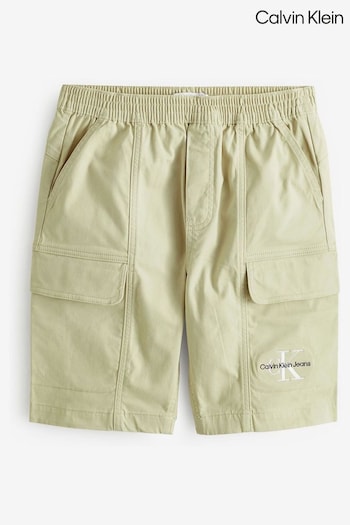 Calvin Klein Green Logo Cargo Shorts (E02724) | £60 - £70