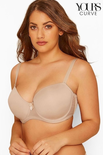 Yours Curve Nude Moulded Underwired T-Shirt mit Bra (E02748) | £22