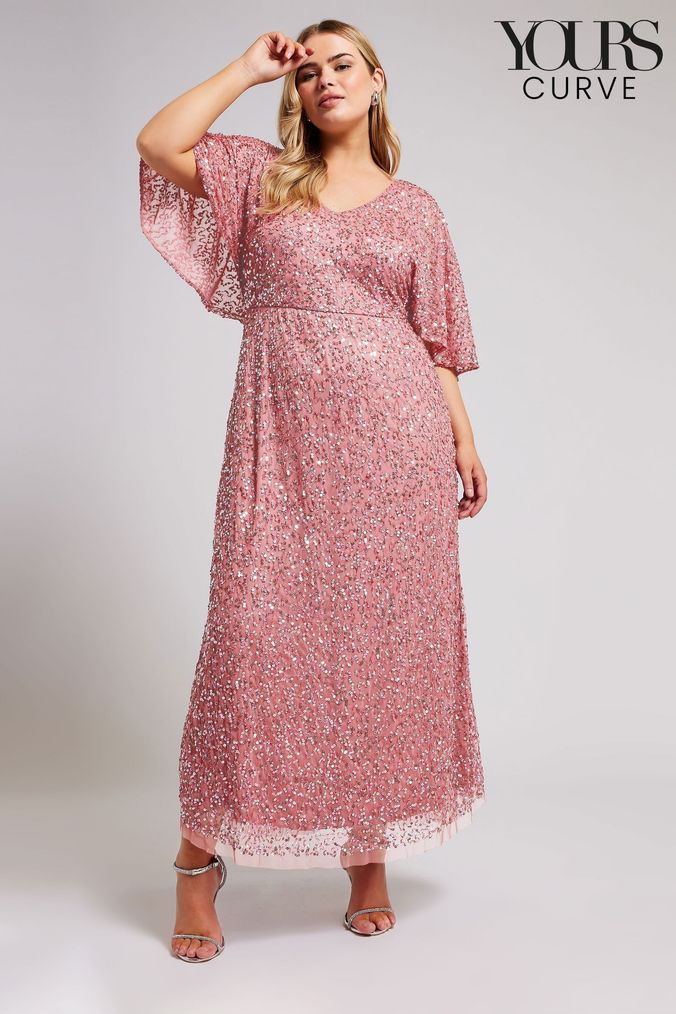 Casual blush maxi dress clearance